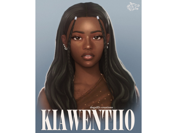 Maxis Match kiawentiio hair by dogsill - The Sims 4 Custom Content
