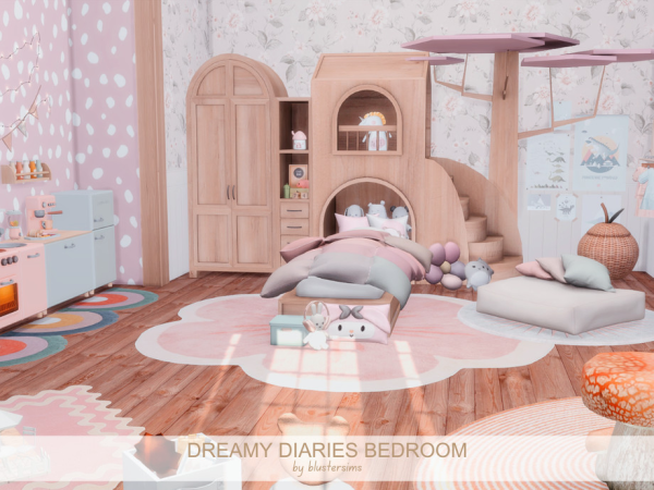 Mix Dreamy Diaries Bedroom by BlusterSims - The Sims 4 Custom Content