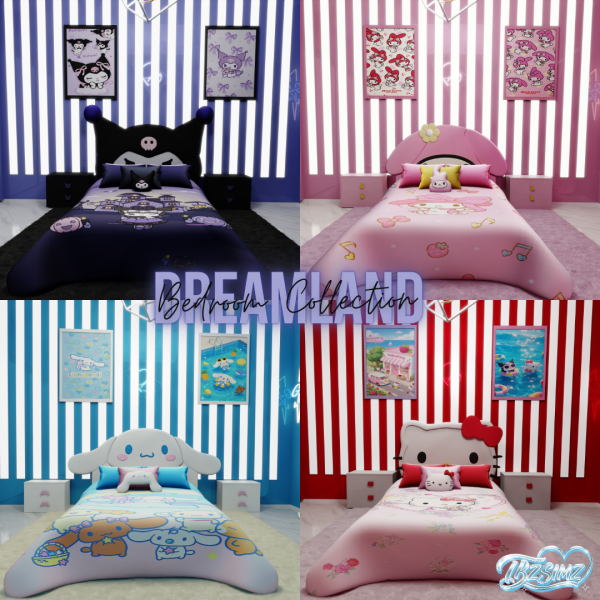 Alpha Dreamland Bedroom Collection by simsfinds - The Sims 4 Custom Content