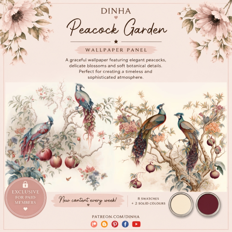 Alpha Peacock Garden by dinhagamer - The Sims 4 Custom Content