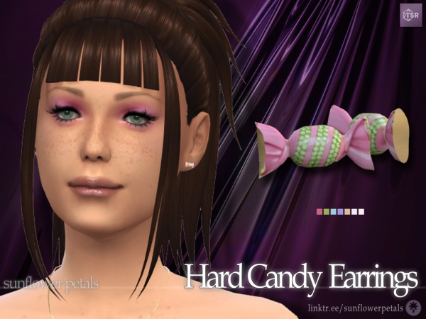 Mix Hard Candy Earrings - The Sims 4 Custom Content