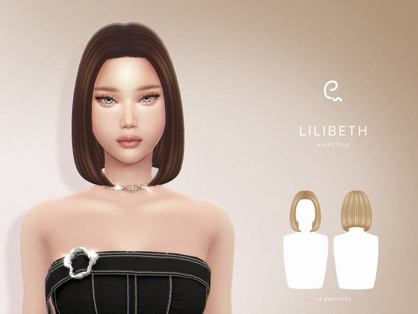 Maxis Match Lilibeth Hairstyle by Enriques4 - The Sims 4 Custom Content