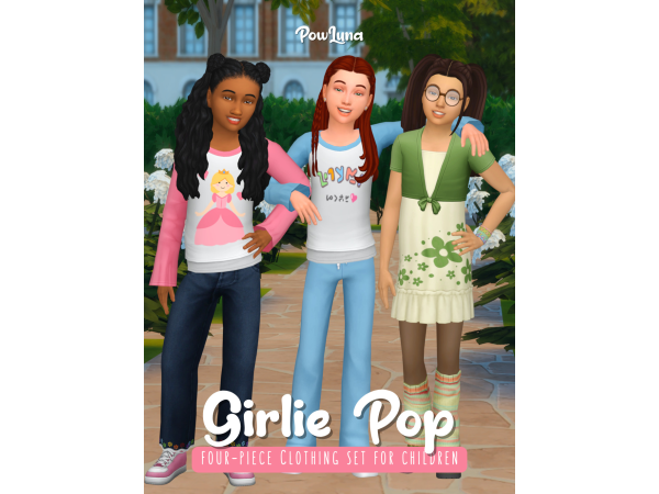 Maxis Match GIRLIE POP by powluna - The Sims 4 Custom Content