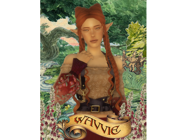 Maxis Match seven angels hair by wavvie - The Sims 4 Custom Content