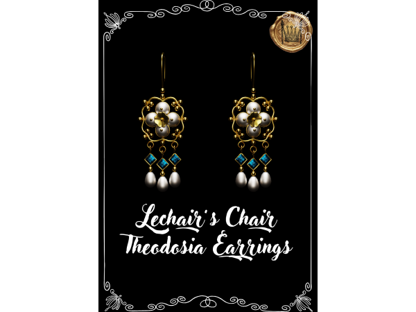 Alpha Theodosia Earrings by lechairschair - The Sims 4 Custom Content