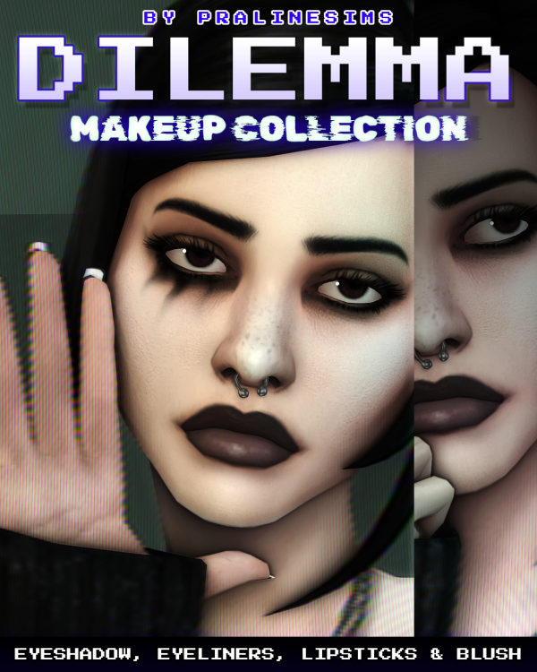 Maxis Match DILEMMA Makeup Collection by simsfinds - The Sims 4 Custom Content