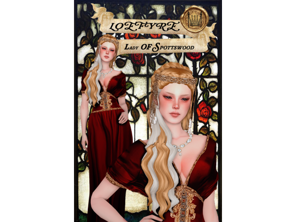 Maxis Match loefyre lady of spottswood dress - The Sims 4 Custom Content