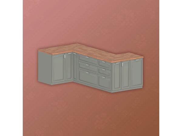 Alpha Grin Kitchen Counter - The Sims 4 Custom Content
