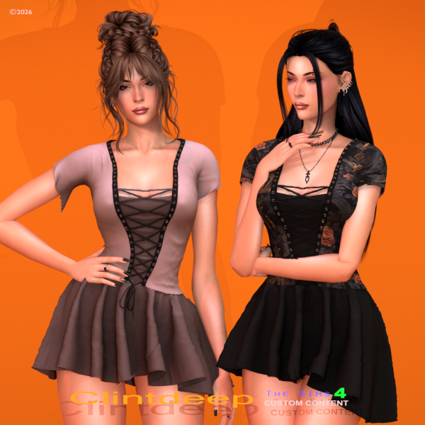 Alpha Clintdeep Claudia Alchemy Corset Top by clintdeep - The Sims 4 Custom Content