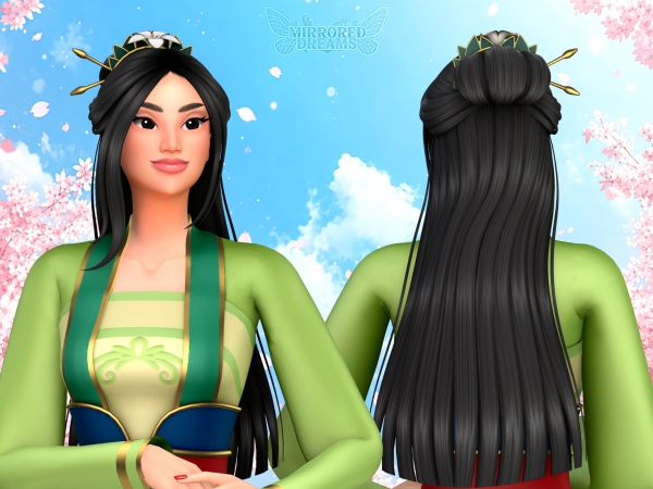 Maxis Match Mulan's Hair Comb With Flower - The Sims 4 Custom Content