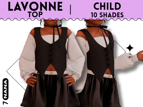 Maxis Match 7NANA (Lavonne) Top for Child - The Sims 4 Custom Content