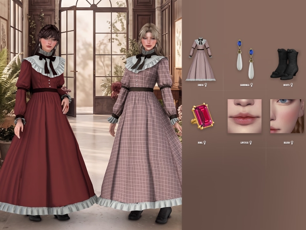 Sims 4 Alpha Conjuntos de Ropa CC: Rosalie Set