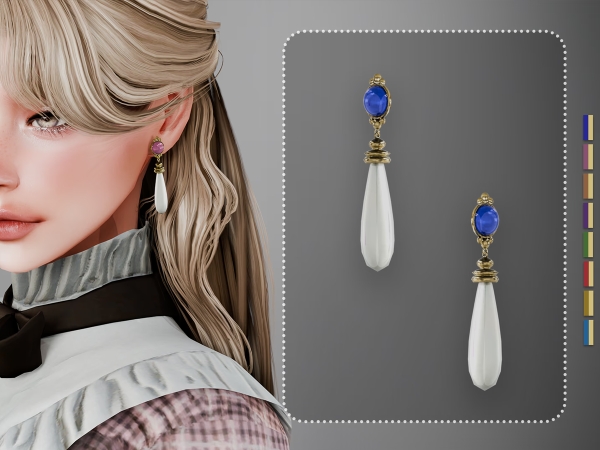 Sims 4 Alpha Accessories CC: Rosalie Earrings