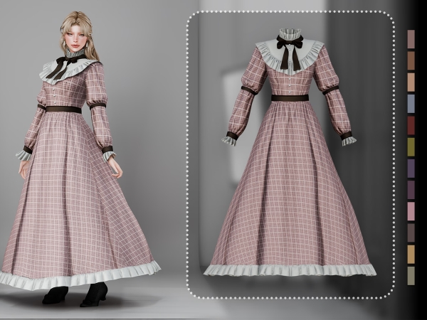 Alpha Rosalie Dress - The Sims 4 Custom Content