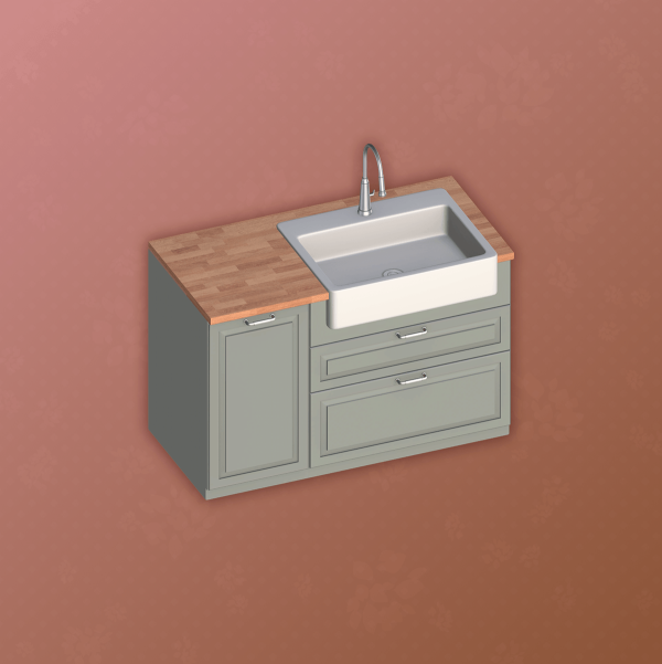 Alpha Grin Kitchen Sink by arwenkaboom - The Sims 4 Custom Content