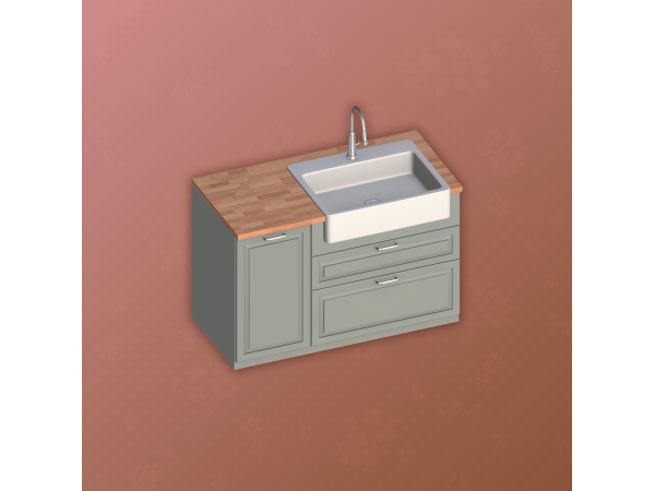 Alpha Grin Kitchen Sink - The Sims 4 Custom Content
