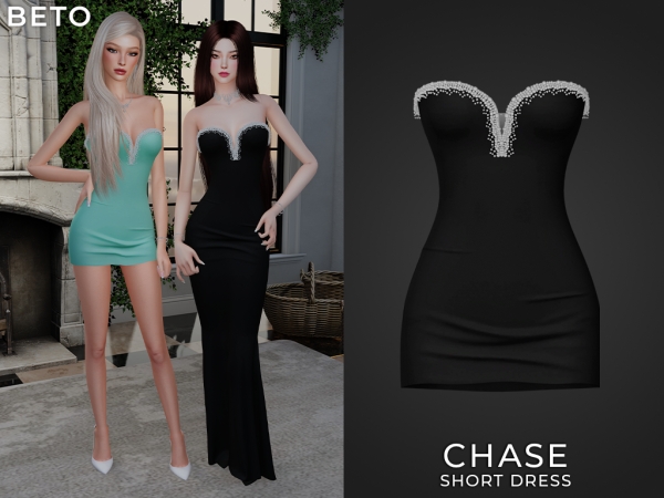 Alpha Chase (Short Dress) - The Sims 4 Custom Content