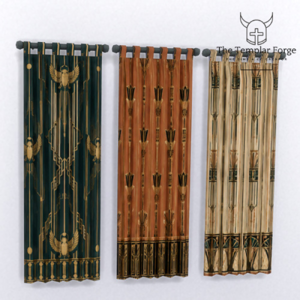 Maxis Match Empire of the Nil Curtains by simsfinds - The Sims 4 Custom Content