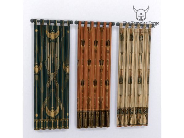 Maxis Match Empire of the Nil Curtains by TheTemplarForge - The Sims 4 Custom Content