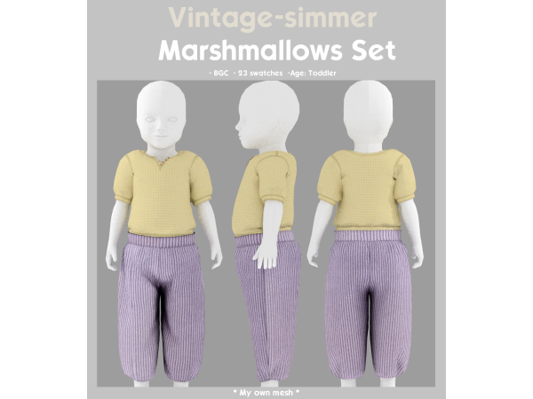 Alpha Marshmallows Set simmer by vintage - The Sims 4 Custom Content