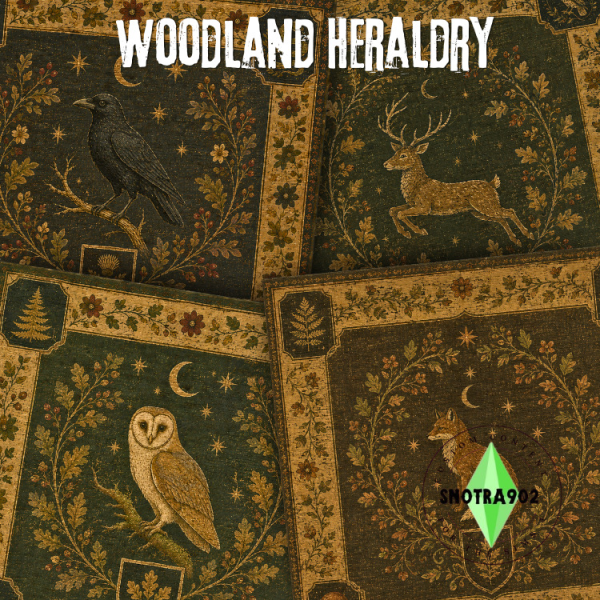 Alpha Woodland Heraldry by simsfinds - The Sims 4 Custom Content
