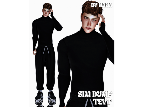 Alpha Teyt [ by nana] - The Sims 4 Custom Content