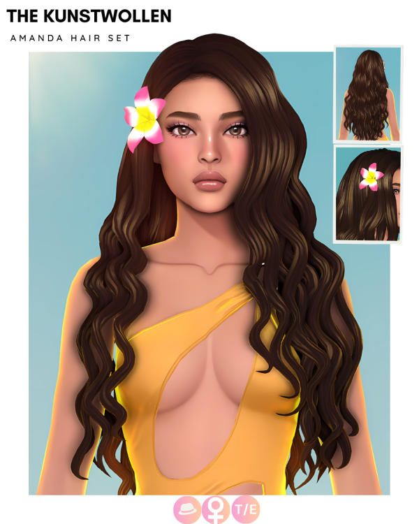 Maxis Match Amanda hair set by simsfinds - The Sims 4 Custom Content