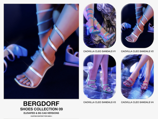 Alpha Bergdorf Caovilla Cleo Sandals V2 by VentaStudio - The Sims 4 Custom Content