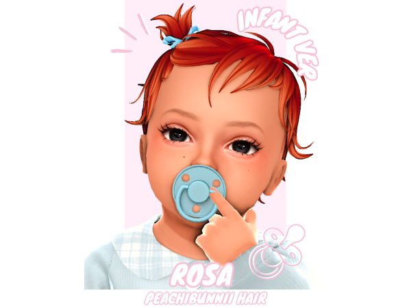 Maxis Match Baby Rosa Hair by Peachibunnii - The Sims 4 Custom Content