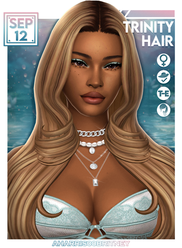 Maxis Match Trinity Hair by simsfinds - The Sims 4 Custom Content