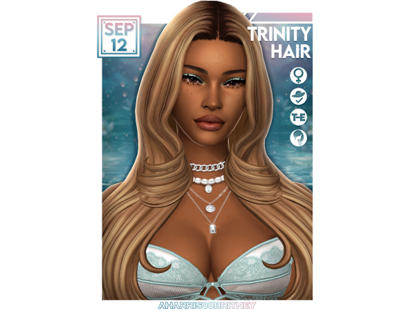 Maxis Match Trinity Hair by aharris00britney - The Sims 4 Custom Content