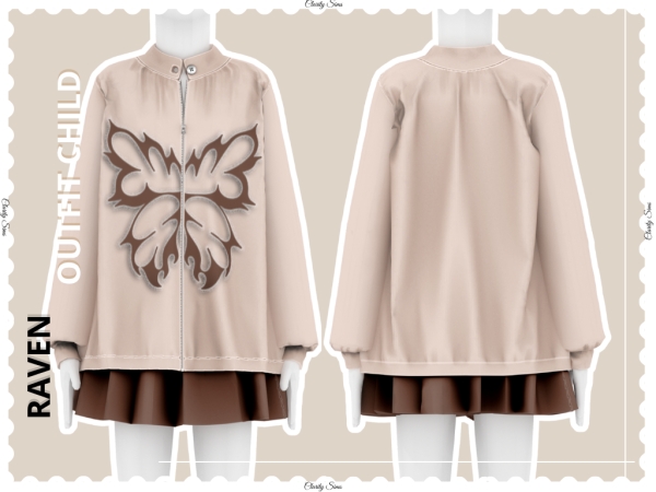 Alpha Raven Outfit Child - The Sims 4 Custom Content