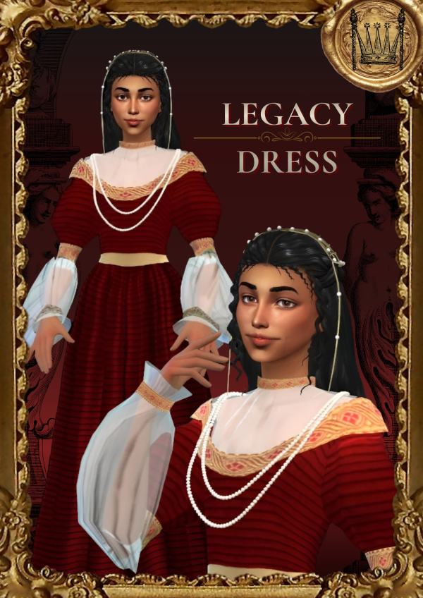 Maxis Match [Simstoricalish] Legacy Dress by simsfinds - The Sims 4 Custom Content