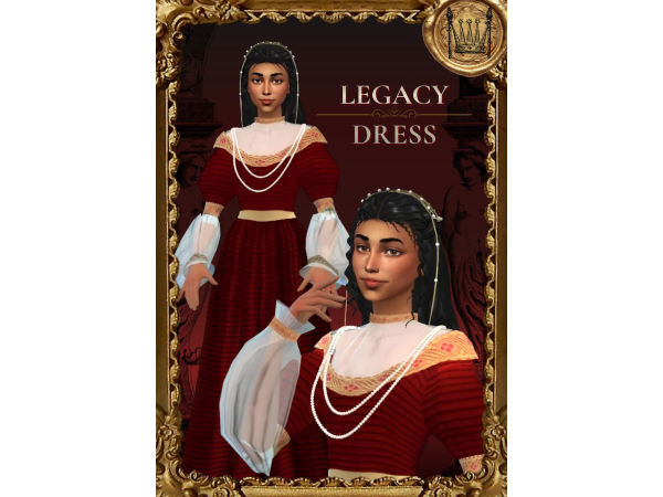 Maxis Match [Simstoricalish] Legacy Dress - The Sims 4 Custom Content