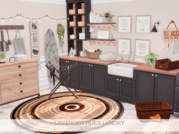 Alpha Lavander Hues Laundry by BlusterSims - The Sims 4 Custom Content