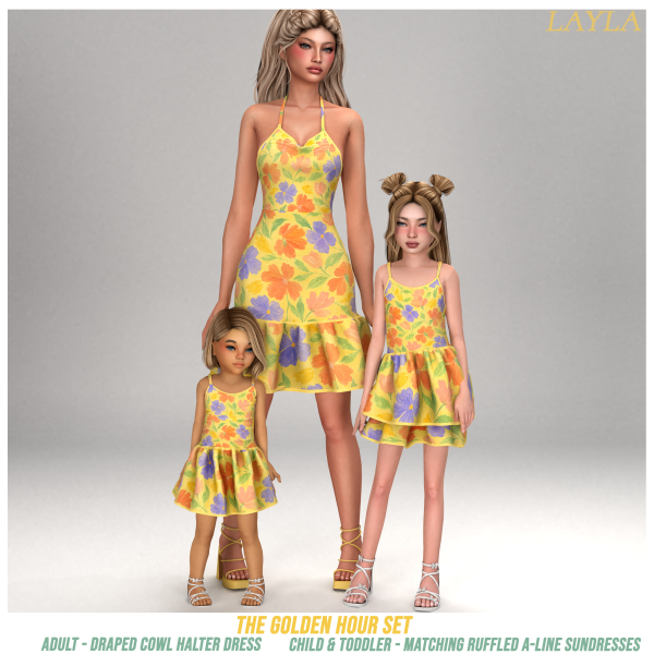 Alpha patreon The Golden Hour Set by layla - The Sims 4 Custom Content