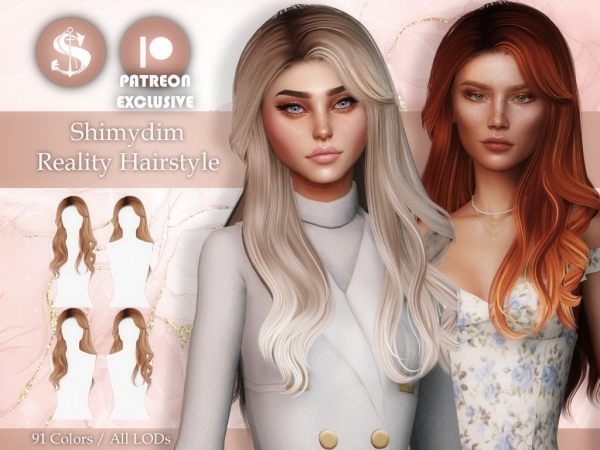 Alpha Shimydim Reality Hairstyle - The Sims 4 Custom Content