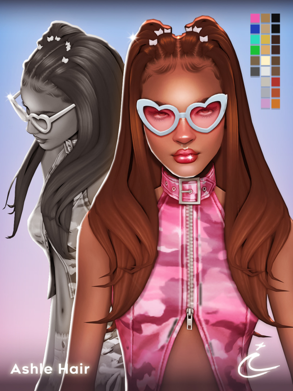 Maxis Match ASHLE HAIR by simsfinds - The Sims 4 Custom Content