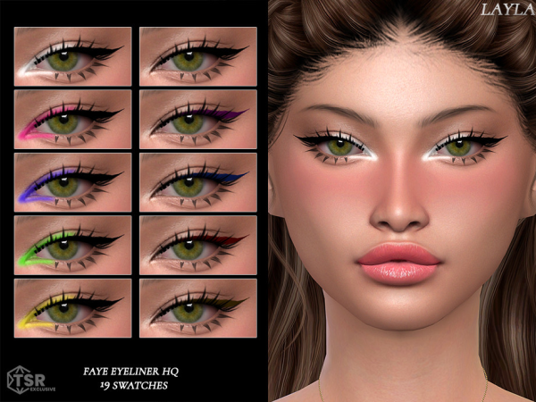 Alpha Layla Faye Eyeliner HQ by Layla - The Sims 4 Custom Content