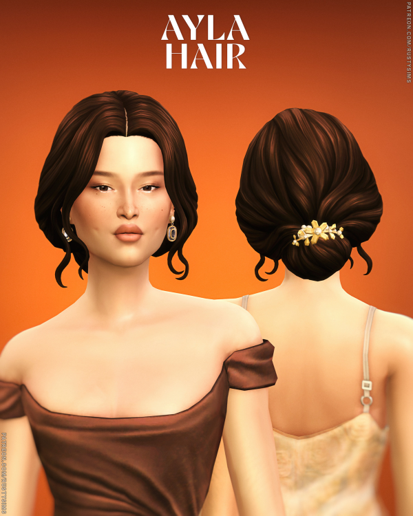 Maxis Match Ayla Hair by simsfinds - The Sims 4 Custom Content