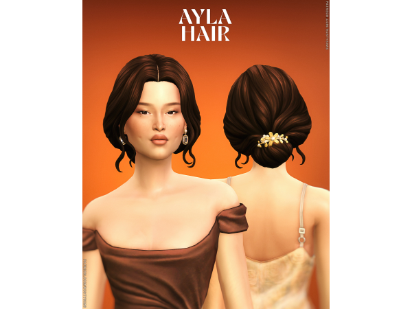Maxis Match Ayla Hair by rustysims - The Sims 4 Custom Content