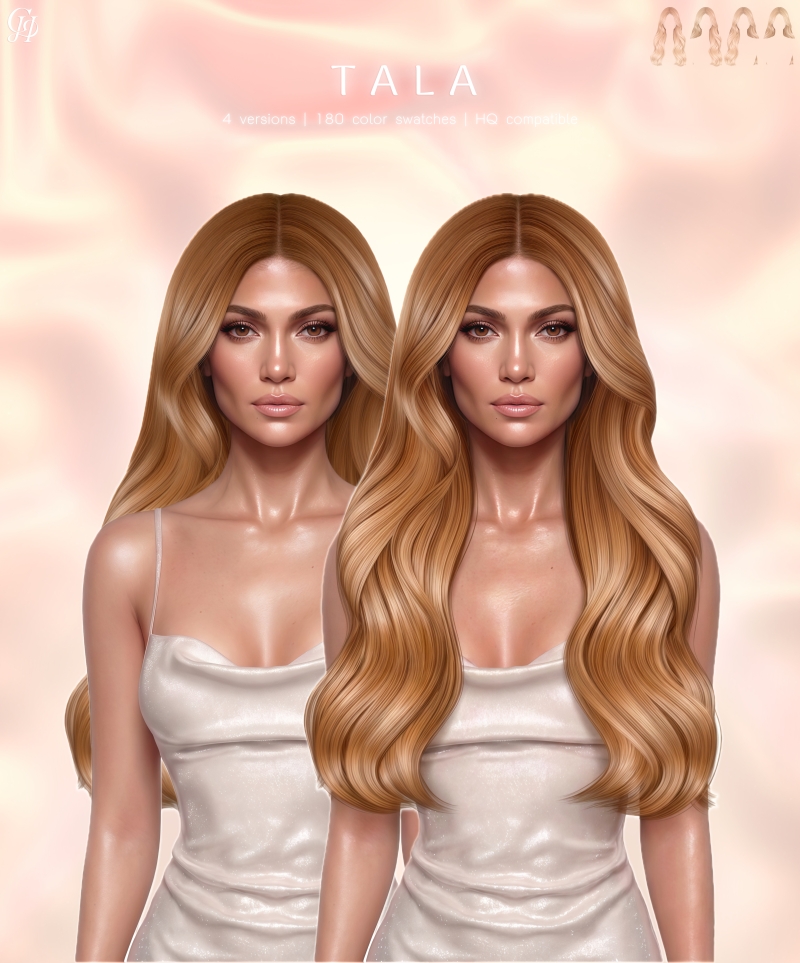 Alpha Tala Hairstyle by greenteahoney - The Sims 4 Custom Content