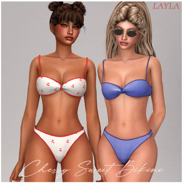 Alpha curseforge Cherry Sweet Bikini by layla - The Sims 4 Custom Content