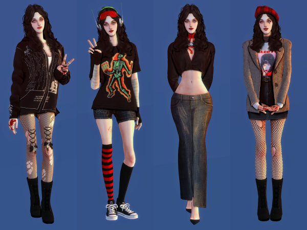 Mix ROMY LOOKBOOK by softstaticdiary - The Sims 4 Custom Content