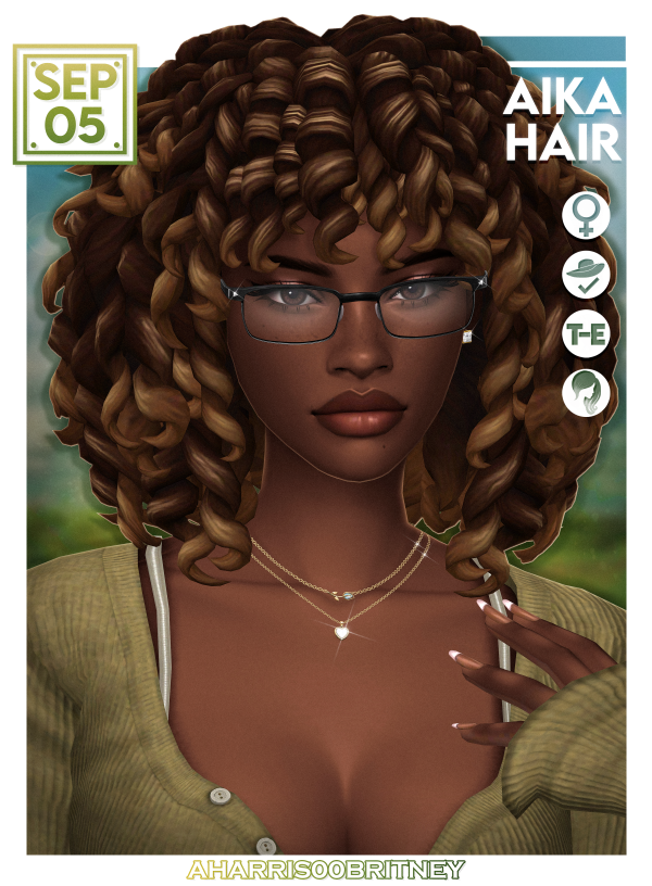 Maxis Match Aika Hair by simsfinds - The Sims 4 Custom Content