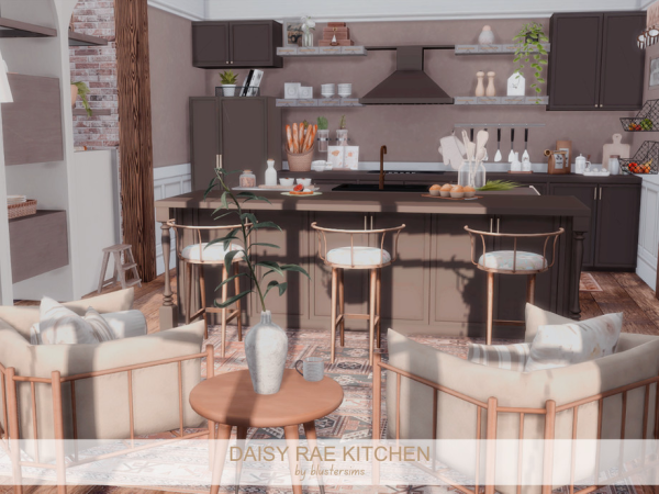 Alpha Daisy Rae Kitchen by BlusterSims - The Sims 4 Custom Content