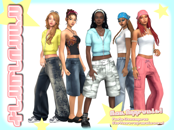 Maxis Match Female Pants Conversions by xiuminuwu - The Sims 4 Custom Content