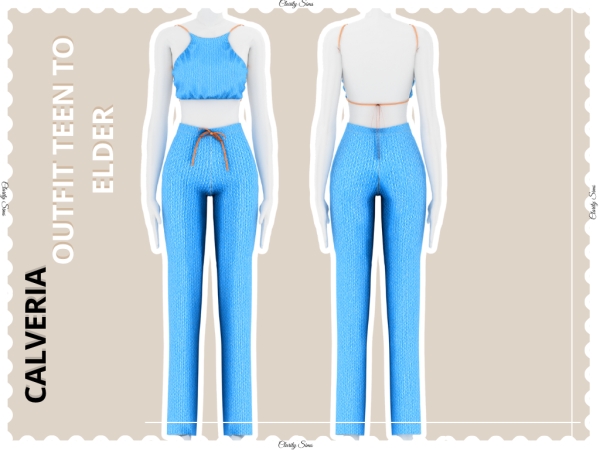 Alpha Calveria Outfit Teen to Elder by clarity-sims - The Sims 4 Custom Content