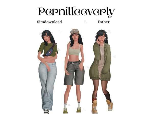 Maxis Match Esther by pernilleeverly - The Sims 4 Custom Content