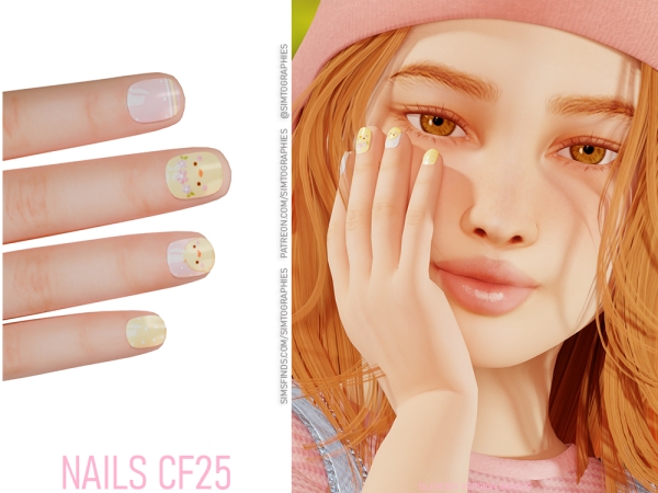 Alpha Nails CF25 - The Sims 4 Custom Content
